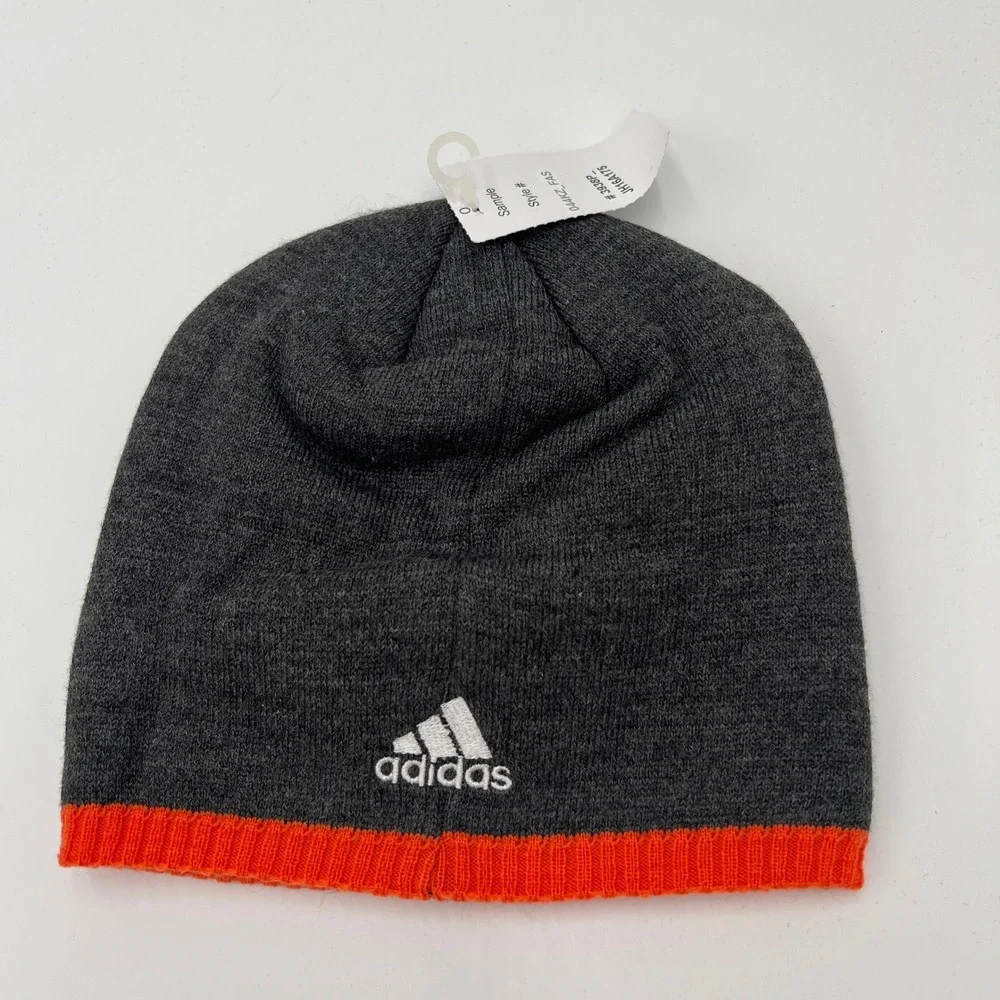 Adidas Philadelphia Flyers NHL Beanie Hat Gray Orange Knit OSFA‎